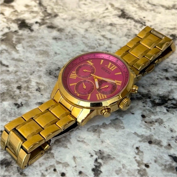 Guess Waterpro Watch U0330L4 Pink Ladies Watch Multi-Function - Picture 1 of 8